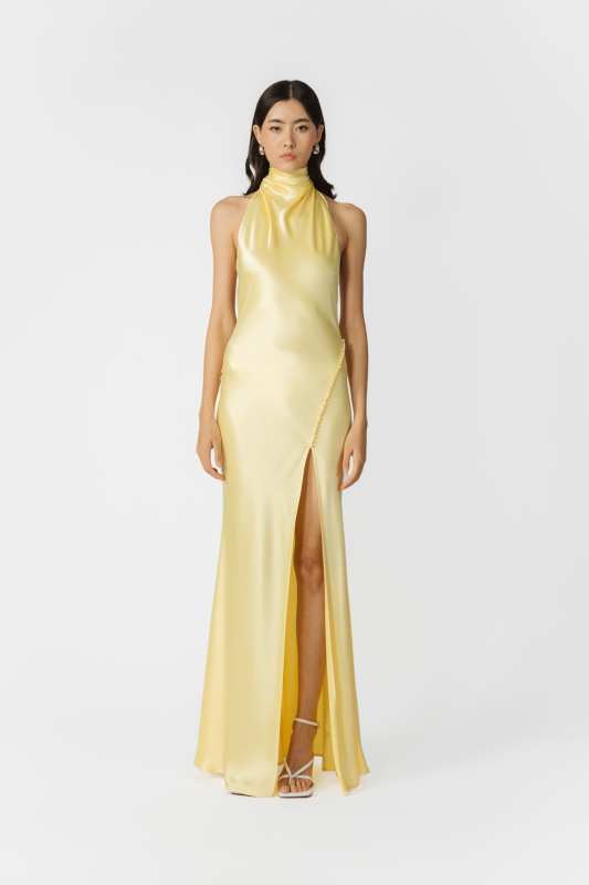 Penelope Backless Satin Gown